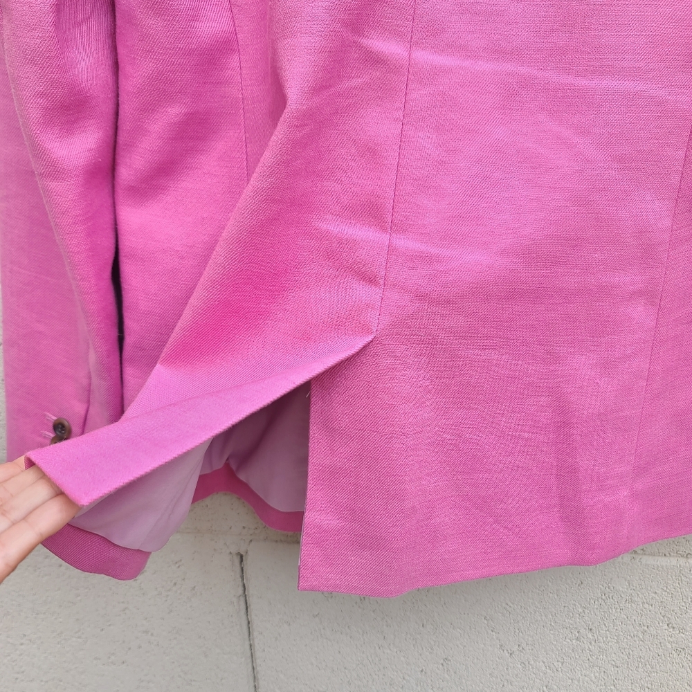 J. Crew | Parke Blazer in Stretch Linen in Pink Size 6 - Picture 13 of 15